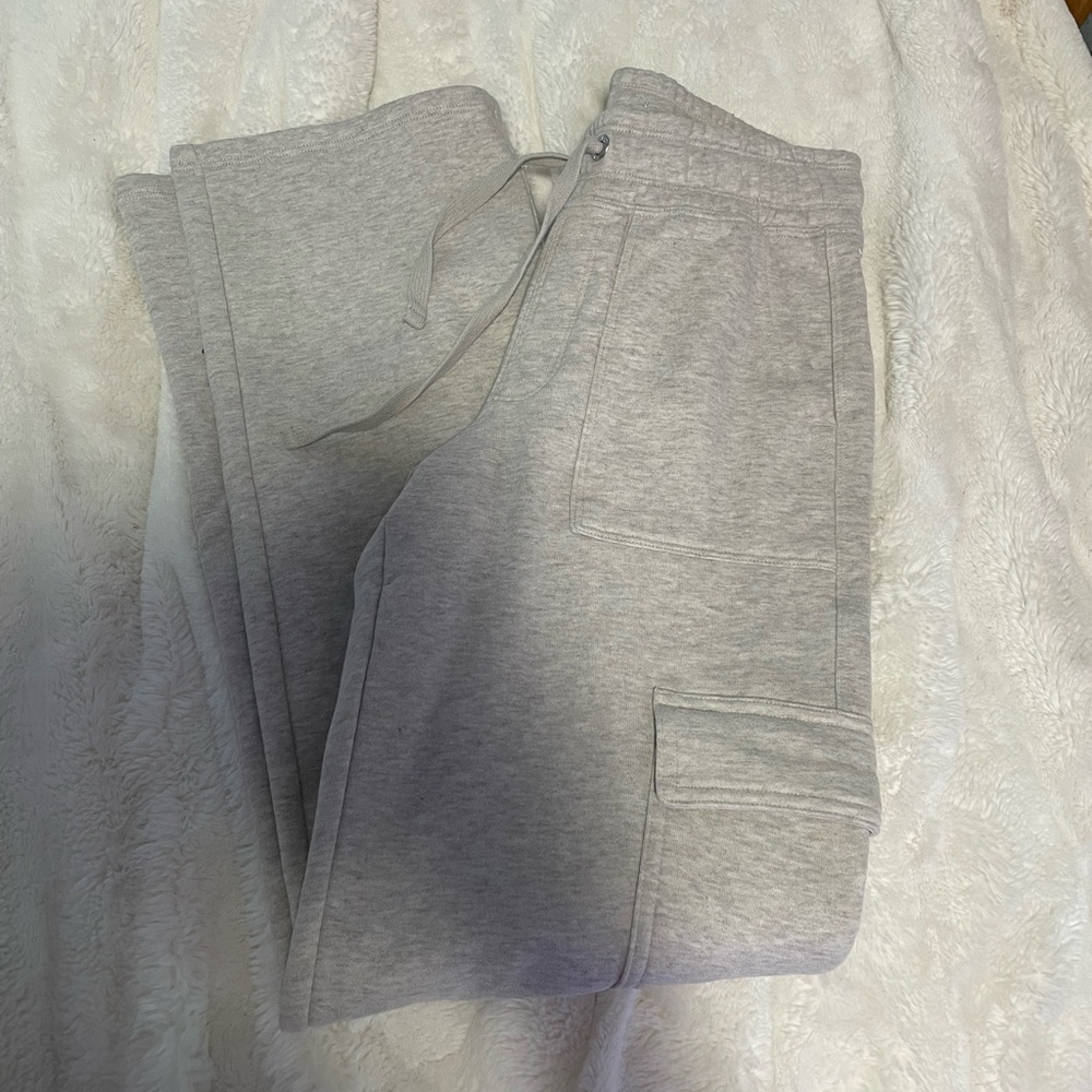 Straight Leg Cargo Sweatpants
